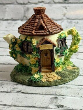 Vintage Lenox Teapot Cottage Tea Pot Garden Figurine Lid 1996 Home Gift Primrose